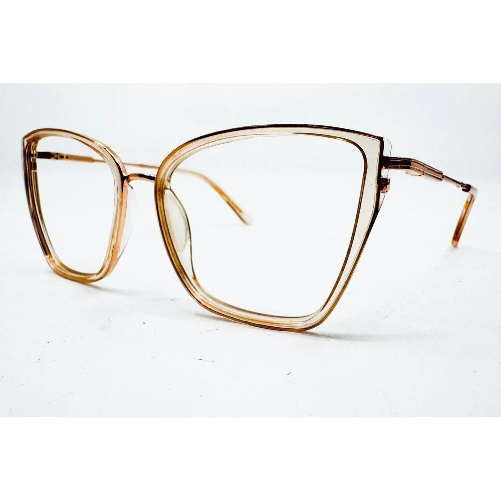 EyeBuyDirect Jacqueline Eyeglasses Womens Pink Clear Cat Eye 55-17-140